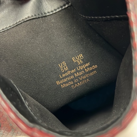 Sam Edelman ‘SAMIRA’ Snakeskin Print Leather Mid Calf Kitten Heeled Boots Size 5 - Picture 7 of 9